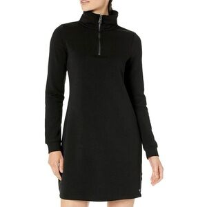 Marc New York Black Long Sleeve Quarter Zip Sweatshirt Dress Size S Andrew Marc